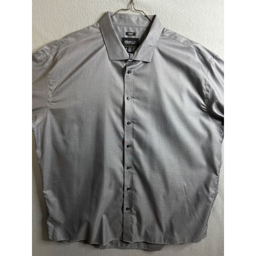 Awearness Kenneth Cole Dress Shirt Men's‎ 20 36/37 Tall Slim Fit Non-Iron